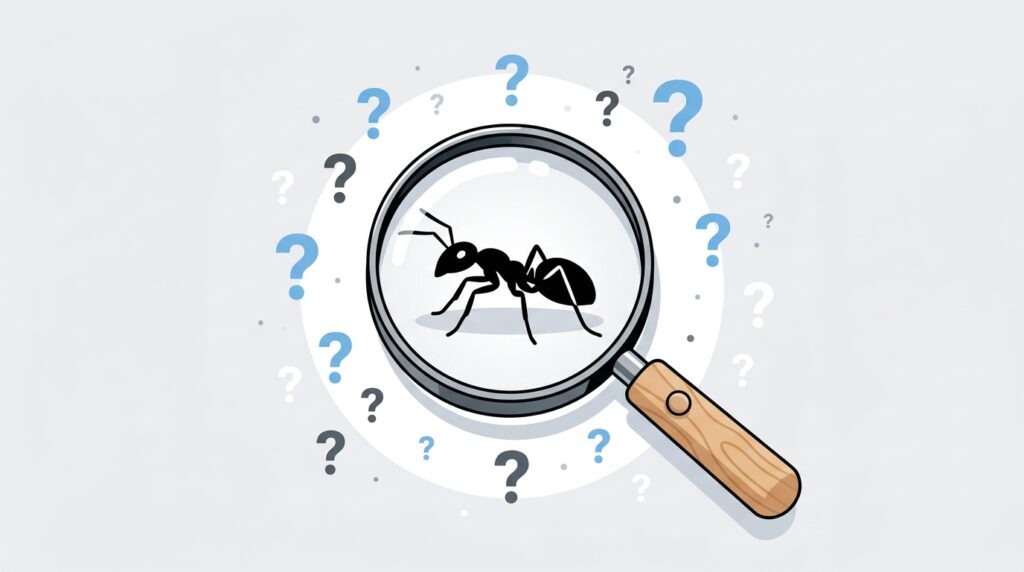 FAQ section graphic for carpenter ant vs black ant identification questions
