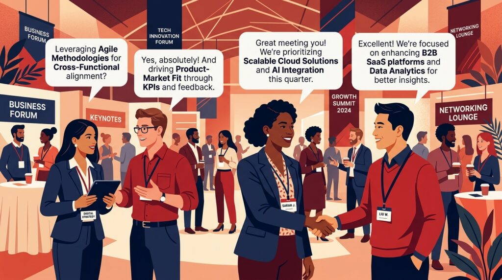entrepreneur networking and building strategic partnerships after launching a business plan