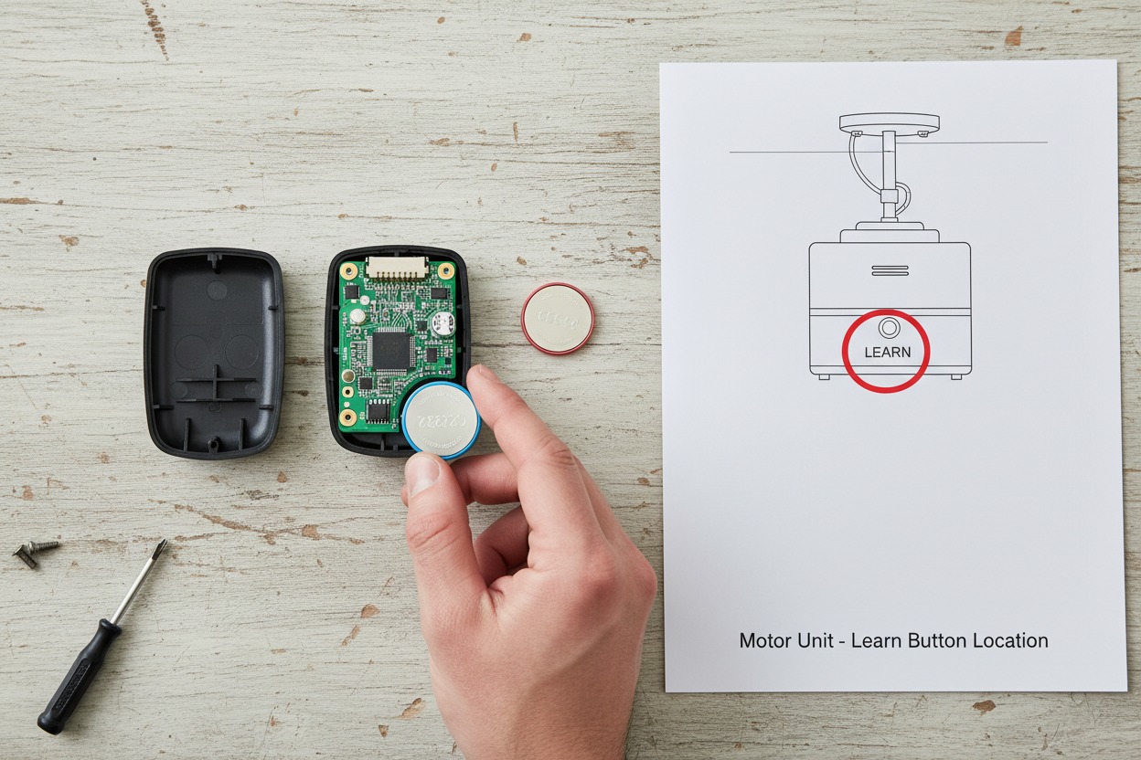 How to reset a garage door opener remote – programming steps