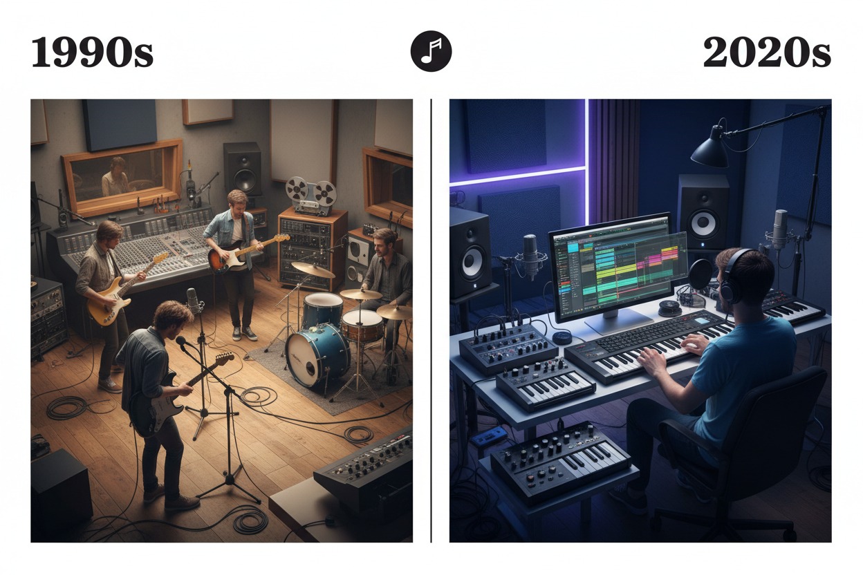 how electronic music production transformed mainstream pop music comparison