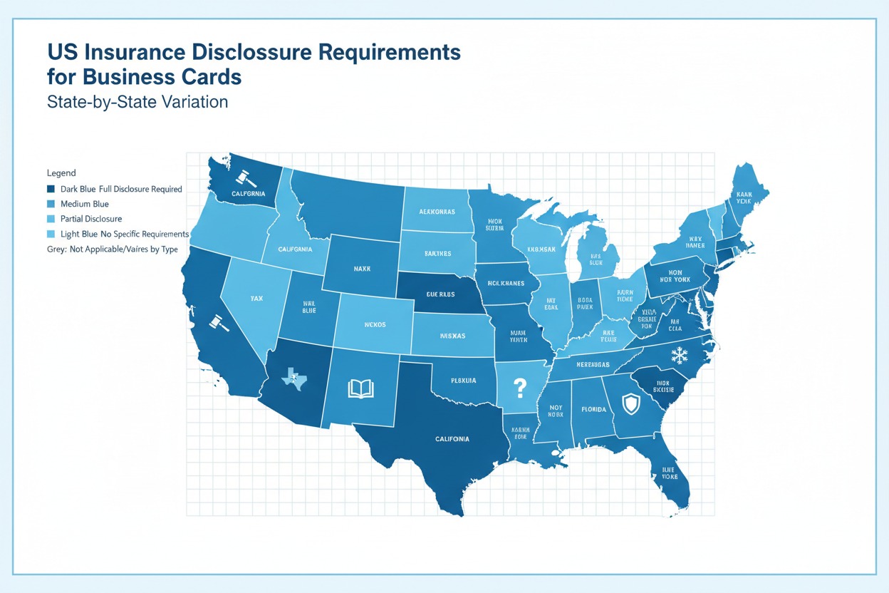 state by state insurance agent business card disclosure requirements map USA