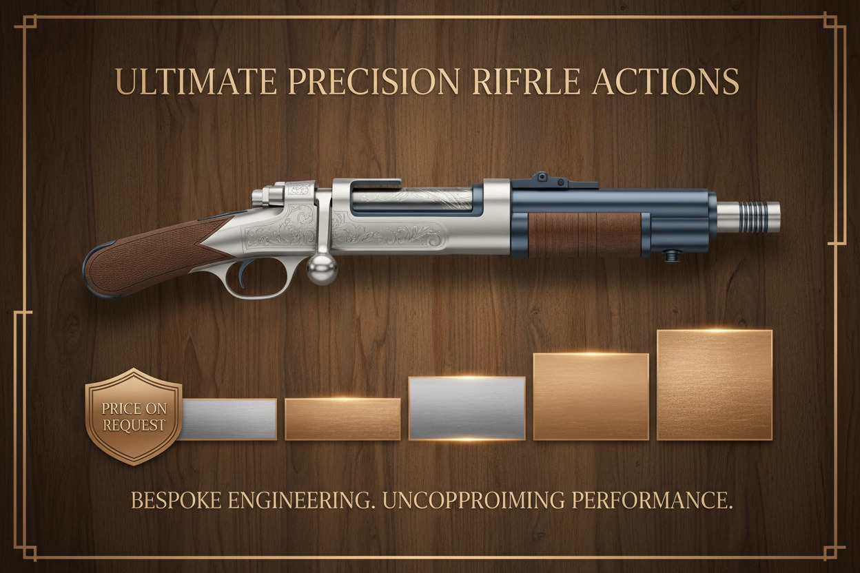 Granite Mountain Arms action price range infographic showing premium custom rifle cost expectations