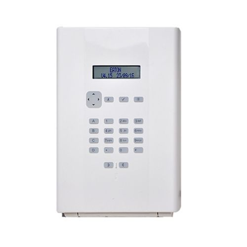 Eaton L-ON alarm keypad diagram showing key 7 for chime toggle function