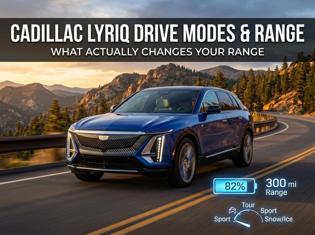 Do The Driving Modes In Cadillac Lyriq Offer Different Ranges Or Battery Usages?
