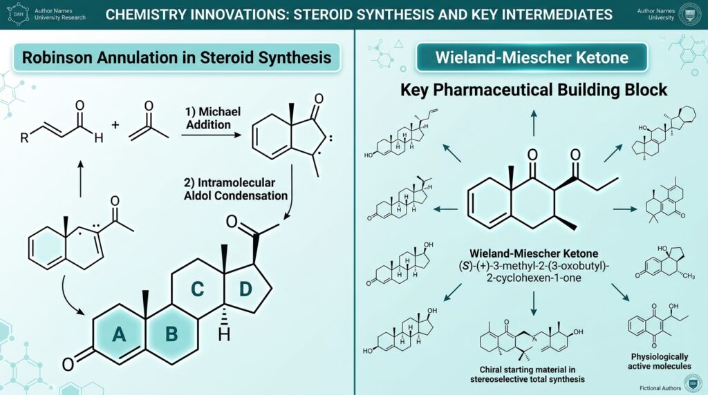 Robinson annulation applications in steroid synthesis and pharmaceutical chemistry