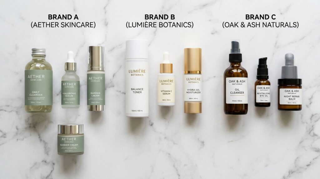 Best skincare for men flat lay — NIVEA Men, Bulldog, and Lumin products