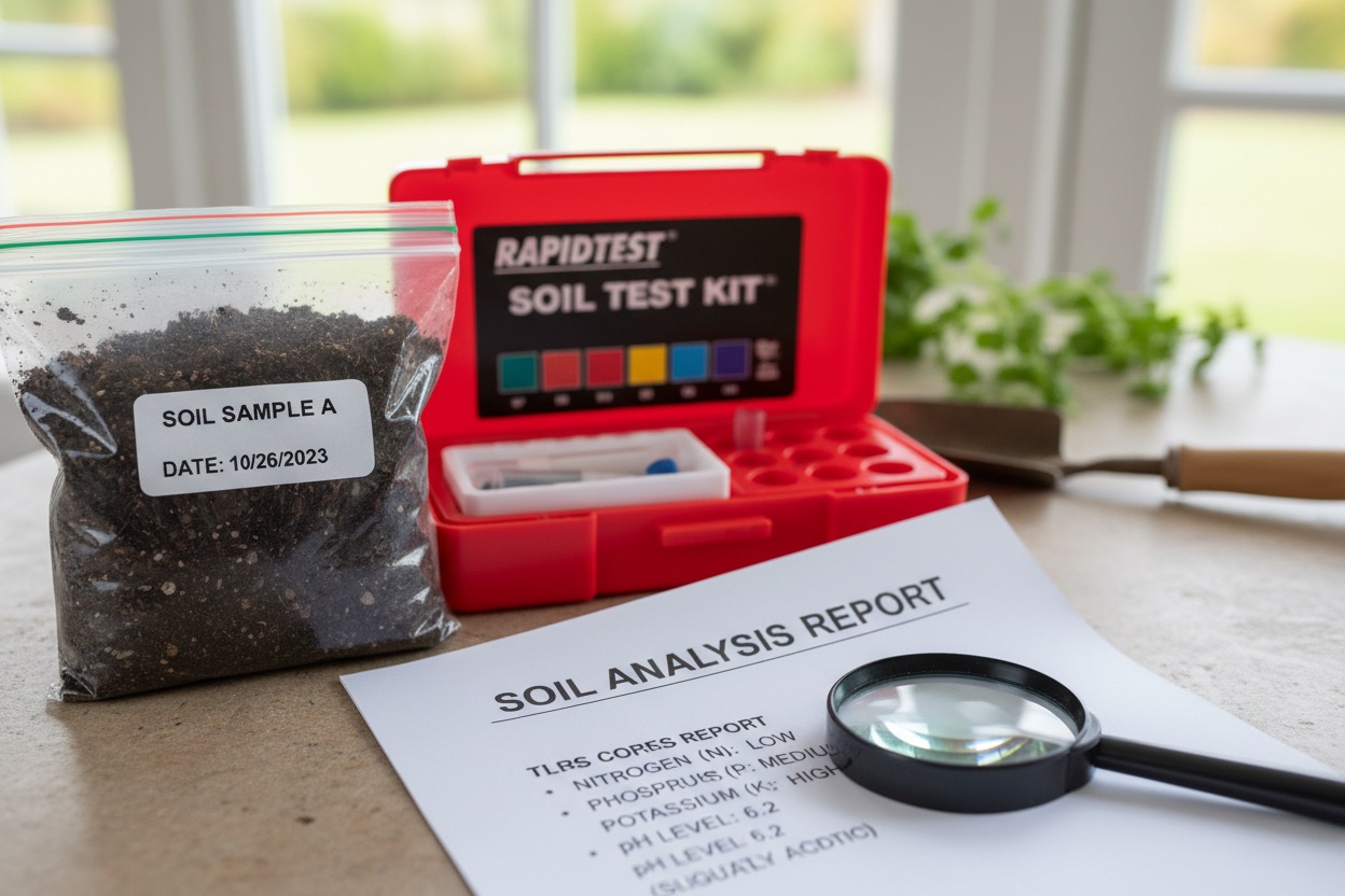 soil test results used to determine correct fertilizer dose for plants