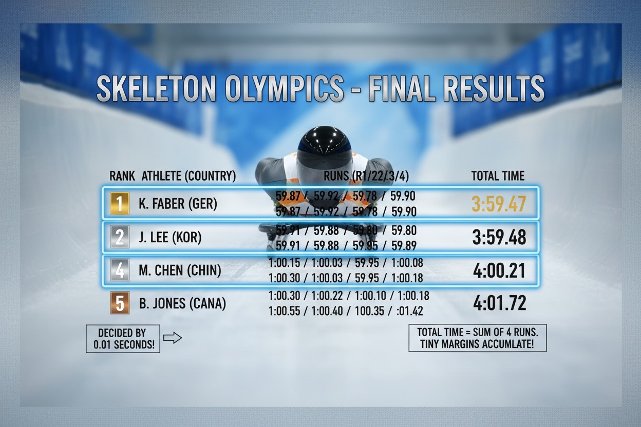 skeleton olympics results scoring chart example