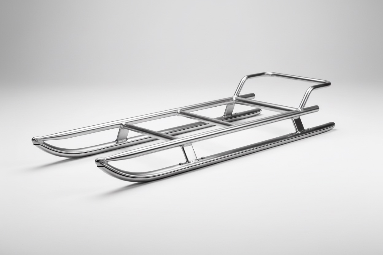 skeleton sled equipment no steering wheel or brakes