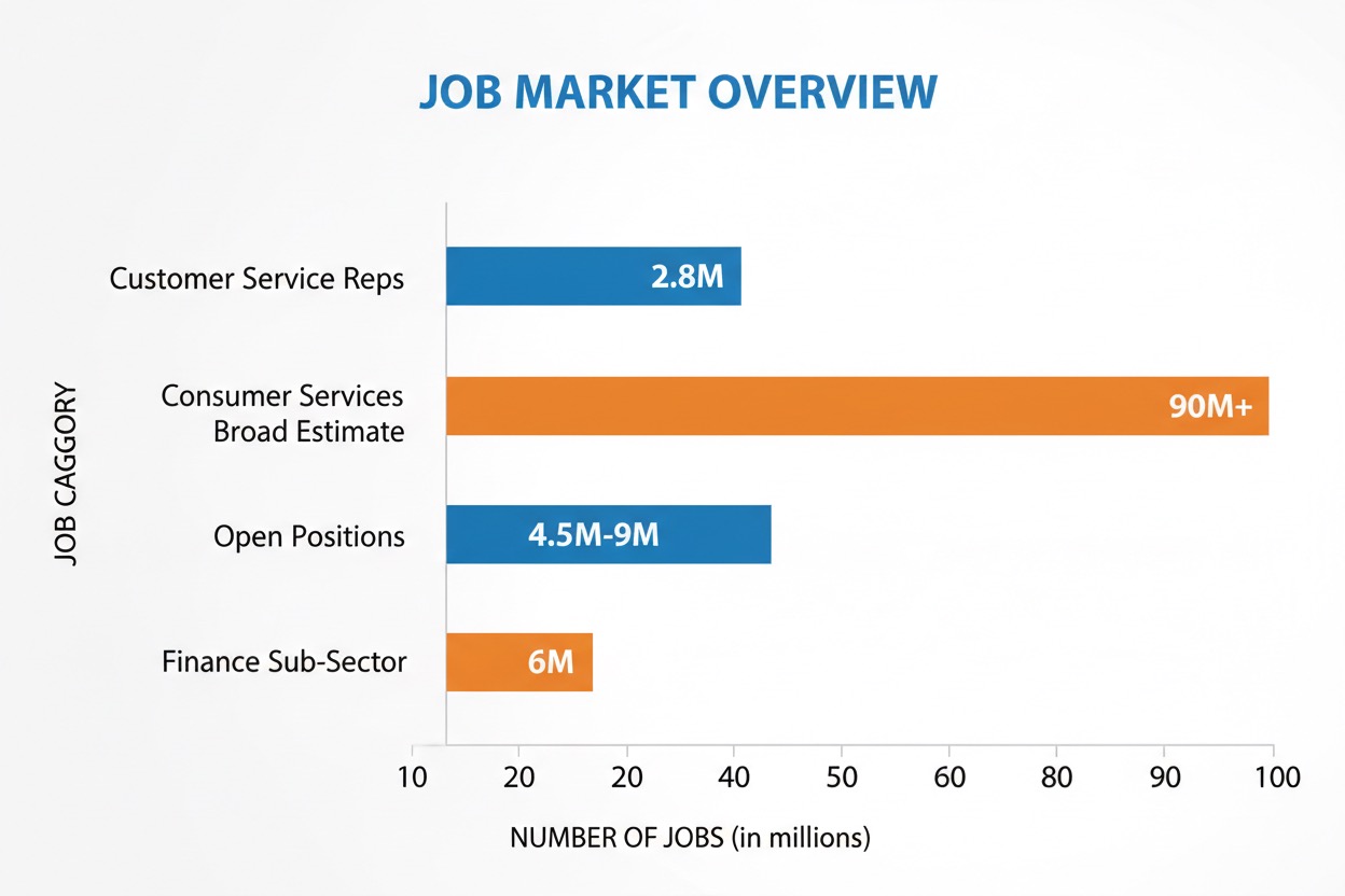 How many jobs are available in consumer services — US job statistics chart