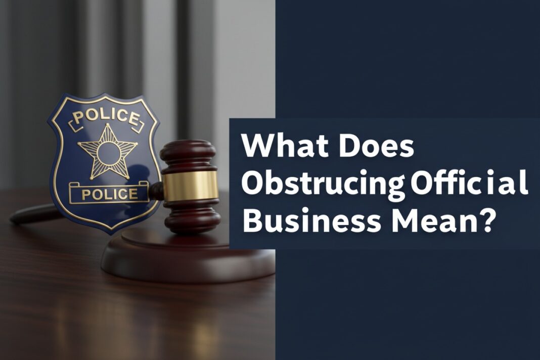 What Does Obstructing Official Business Mean?