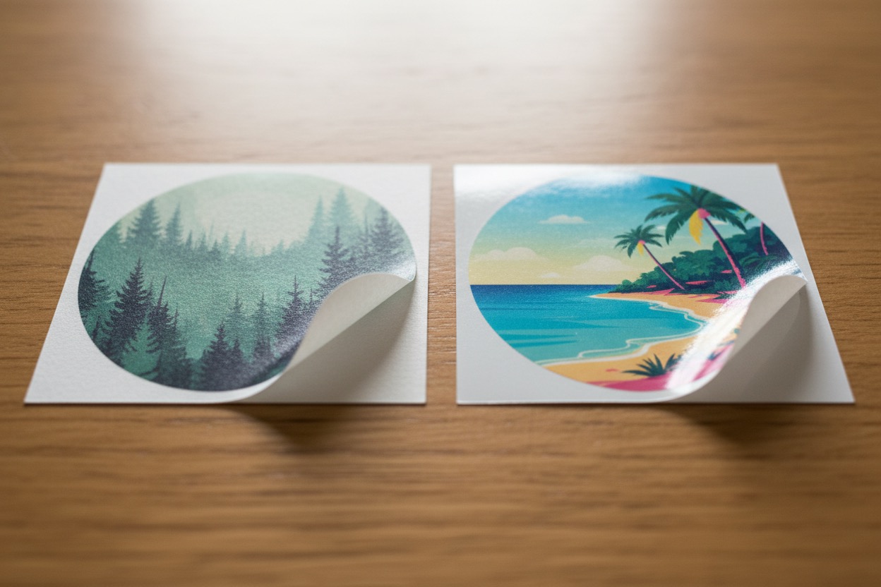 vinyl vs paper stickers material comparison for sticker business