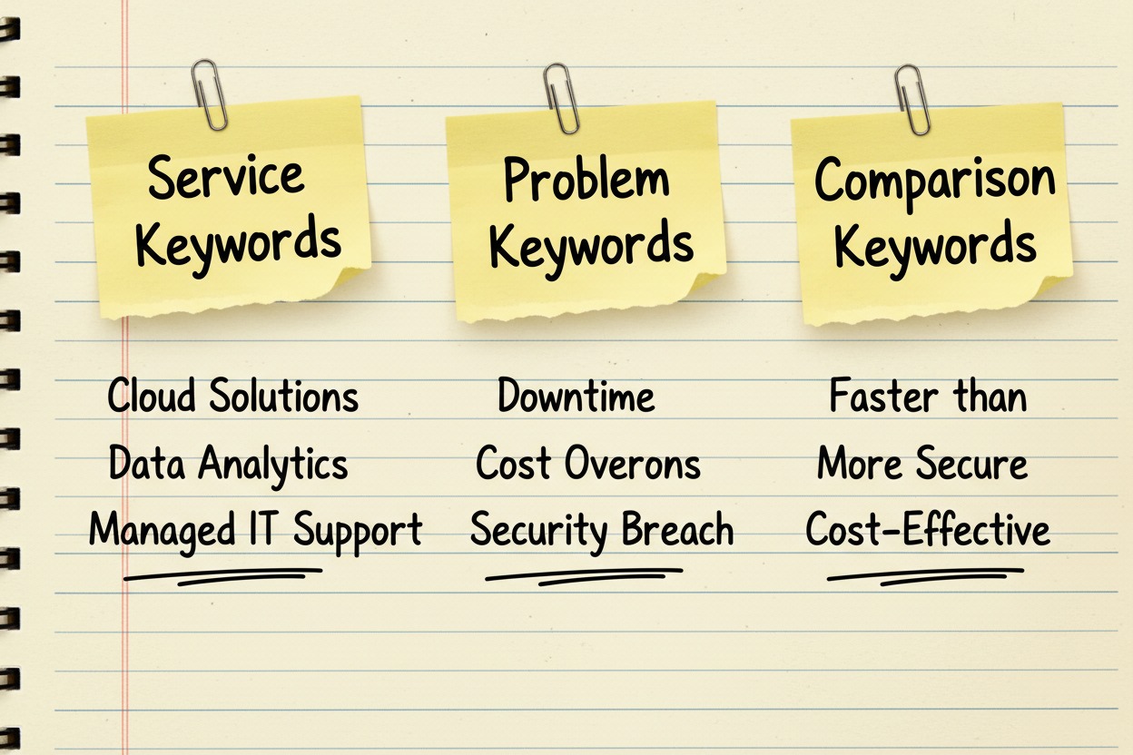 Local keyword research buckets for seo for small business bath.