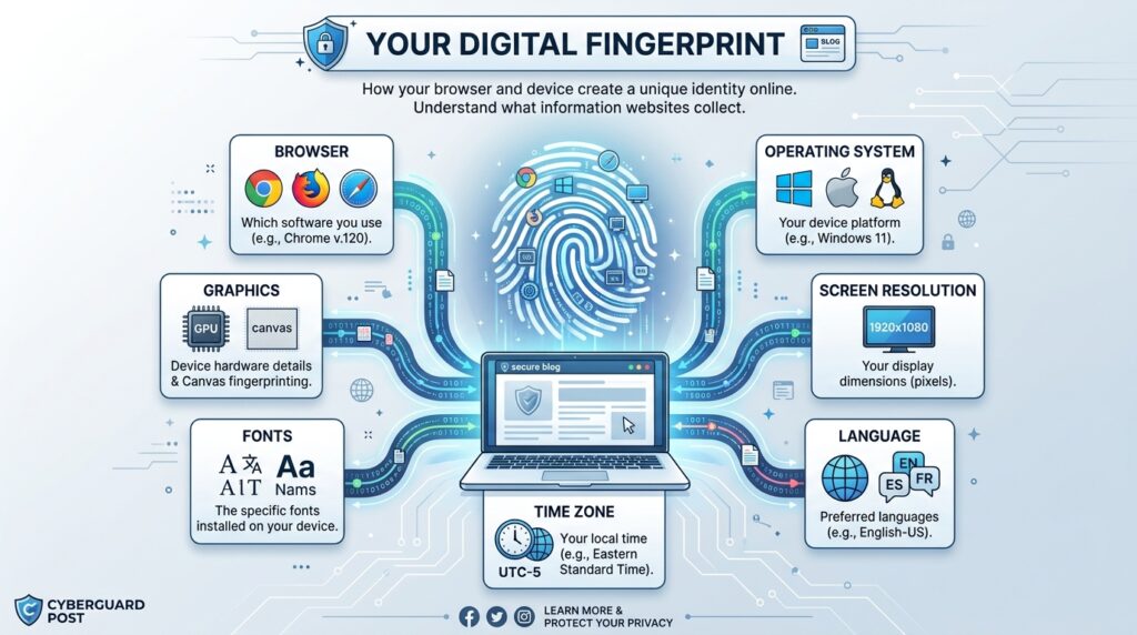 Information used to create a digital fingerprint