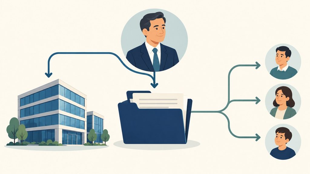 Trustee managing a commercial property arrangement for several beneficiaries